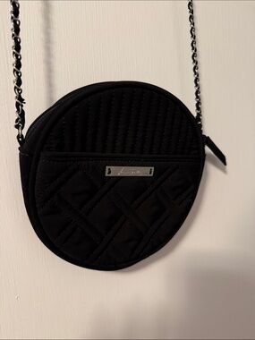 Vera Bradley Black Quilted Round Chain Crossbody